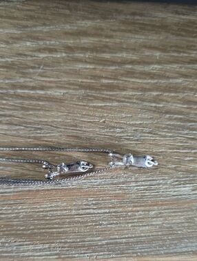 Sterling Silver Kitten Pendant Necklace - Silver